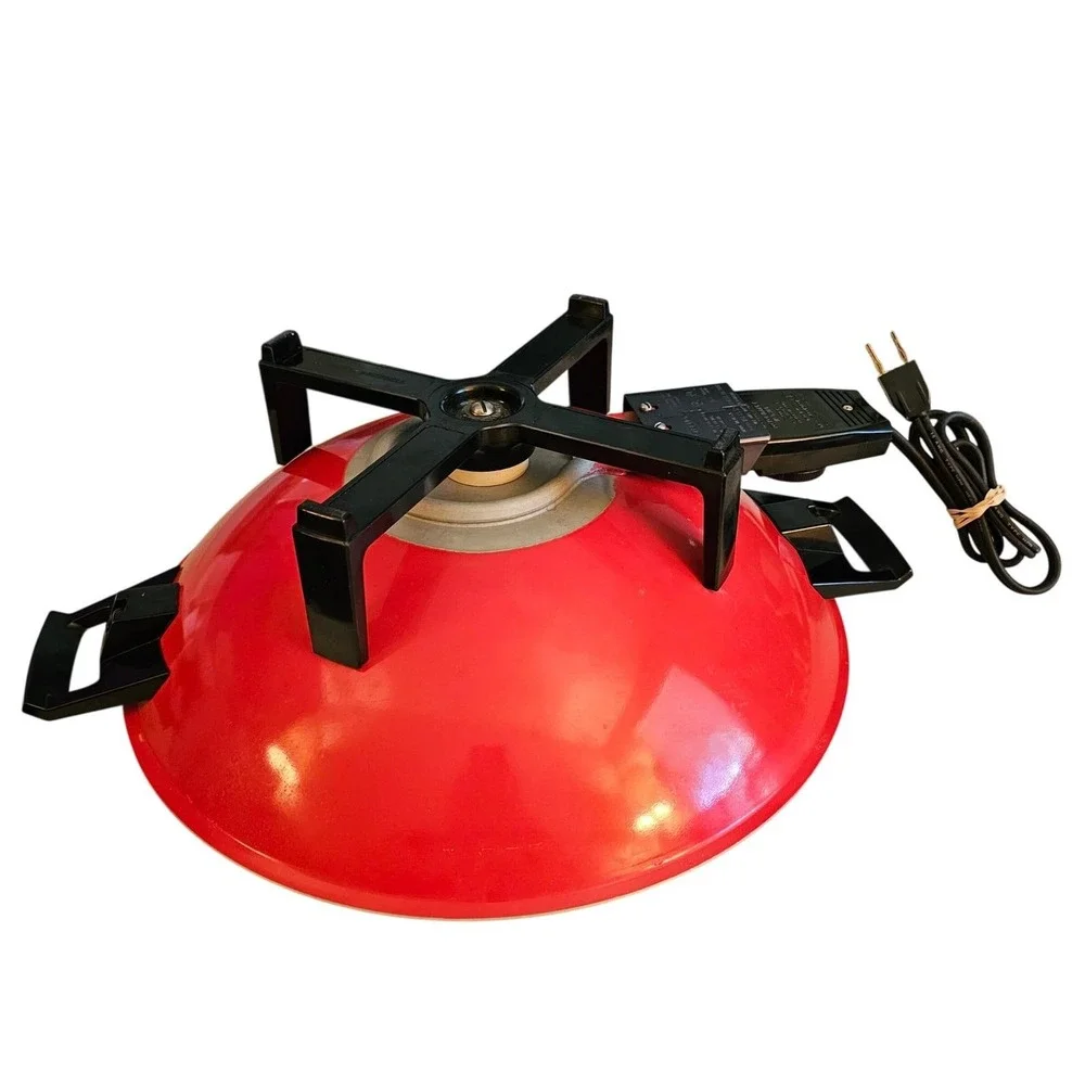 MCM 70s West‎ Bend Electric Wok Red Vintage 5109 1000W Non-Stick 14 Inch Lid USA